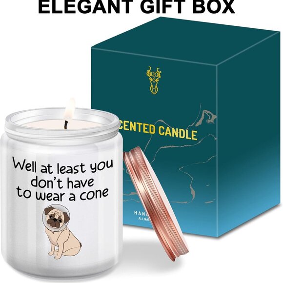 Candle -  'Well at Least You Don't Have to Wear a Cone' - Humorous Get Well Gift - Picture 6 of 8
